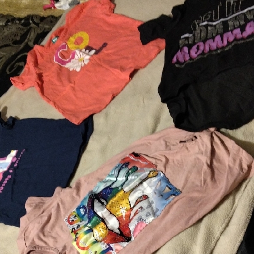 Colorful Kids Graphic T-Shirts Set